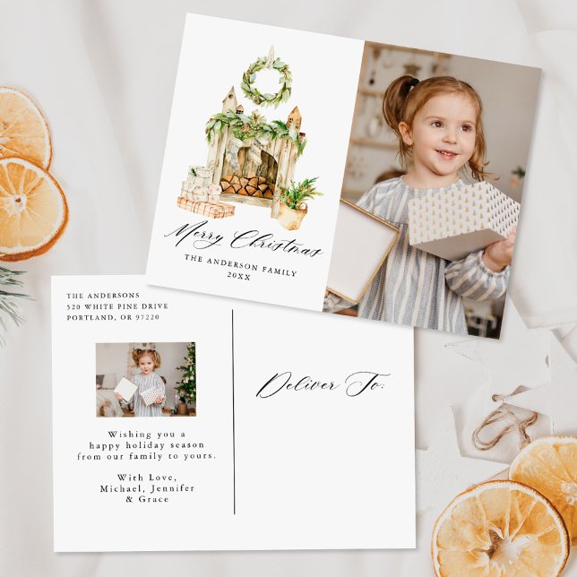 Postal Festiva Chimenea acuática Boho con vegetación 2 foto (Subido por el creador)