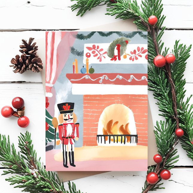 Postal Festiva Chimenea de pediculovadores navidades | Merry Wate (Subido por el creador)