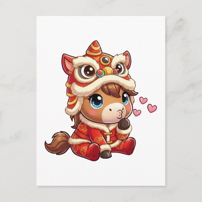 Postal Festiva Chinese New Year Horse 2026 Zodiac (Anverso)