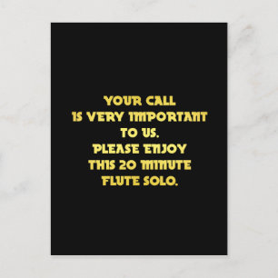 Postal Festiva Chiste de servicio al cliente telefónico divertido