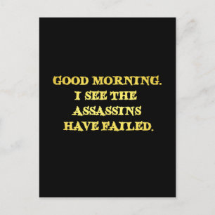 Postal Festiva Chiste matutino de Humor Oscuro