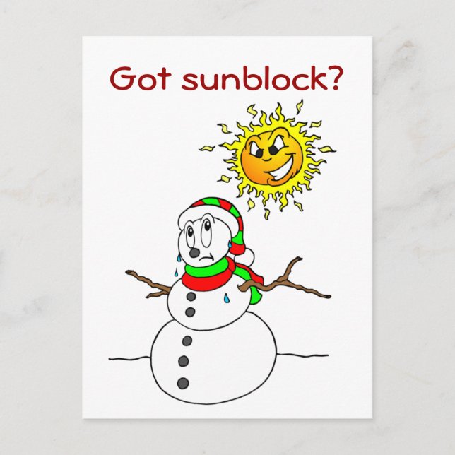 Postal Festiva Chistes divertidos de Navidades Snowman (Anverso)