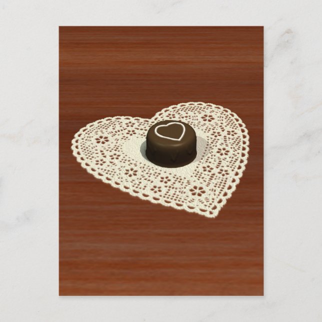 Postal Festiva Chocolate de San Valentín (Anverso)