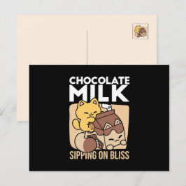 Postal Festiva Chocolate Milk Sipping on Bliss – Kawaii Cat Food