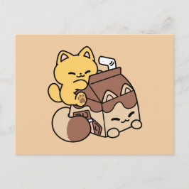 Postal Festiva Chocolate Milk Sipping on Bliss – Kawaii Cat Food