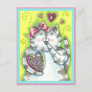 POSTAL FESTIVA CHOCOLATES DEL ADMIRADOR SECRETO DE KITTEN, VALENT