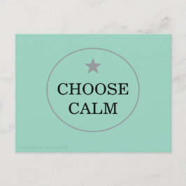 Postal Festiva Choose Calm – Minimal Greeting Card |  