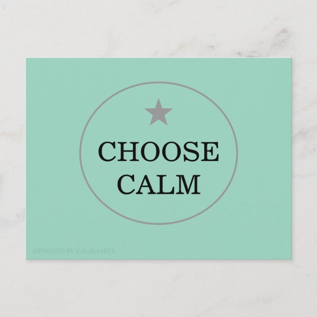 Postal Festiva Choose Calm – Minimal Greeting Card |   (Anverso)
