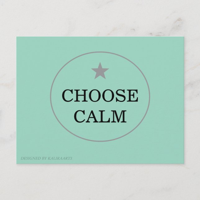 Postal Festiva Choose Calm – Minimal Greeting Card |   (Anverso)