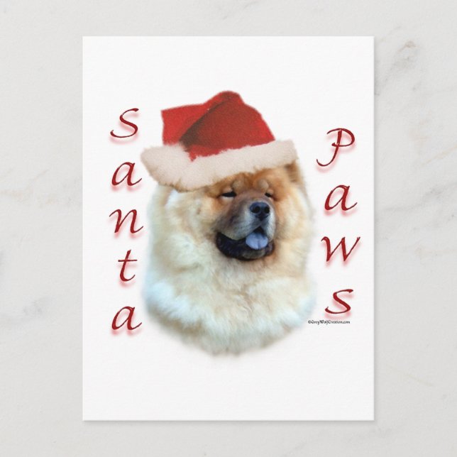 Postal Festiva Chow Chow Santa Paws (Anverso)