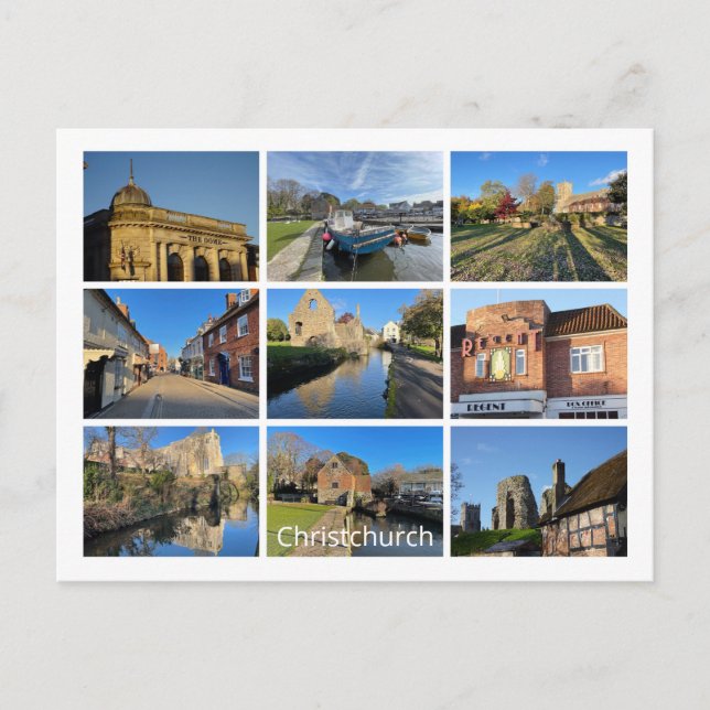 Postal Festiva Christchurch Holiday Postcard (Anverso)