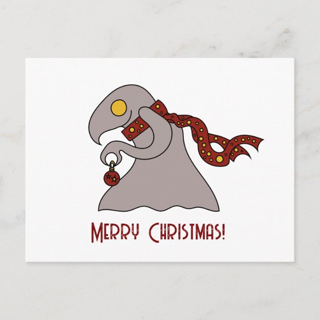 Postal Festiva Christmas ball cute monster (Anverso)