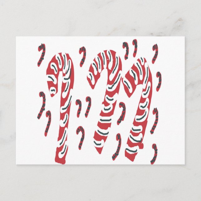 Postal Festiva Christmas Candy Cane Design (Anverso)