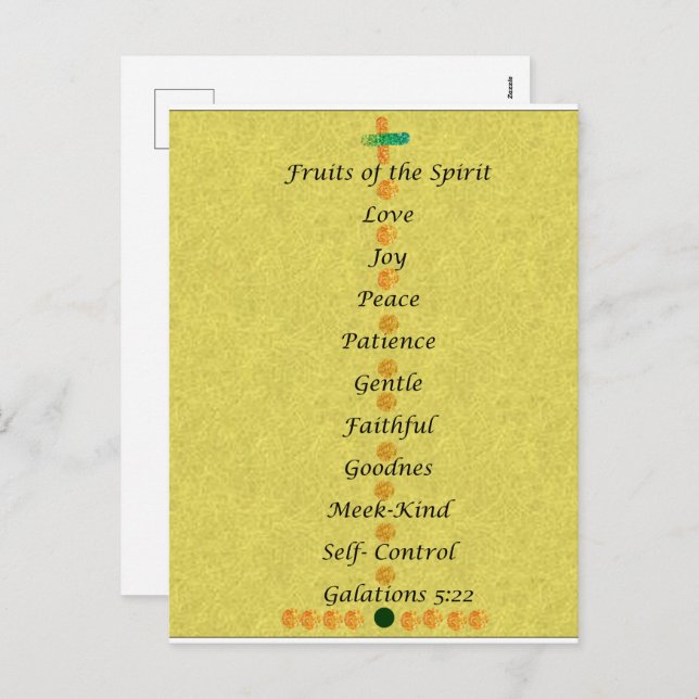 Postal Festiva Christmas card- fruits of the spirit (Anverso / Reverso)