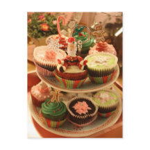 Christmas Cupcake postcard
