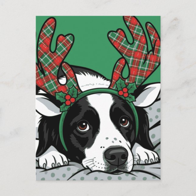 Postal Festiva Christmas Dog (Anverso)