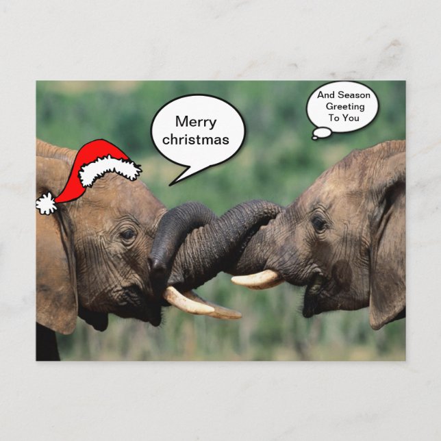 Postal Festiva Christmas Elephant (Anverso)