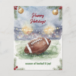 Postal Festiva Christmas Football Holiday Greeting Cards