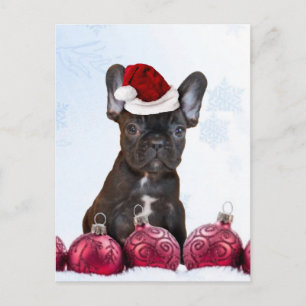 Postal Festiva Christmas French Bulldog