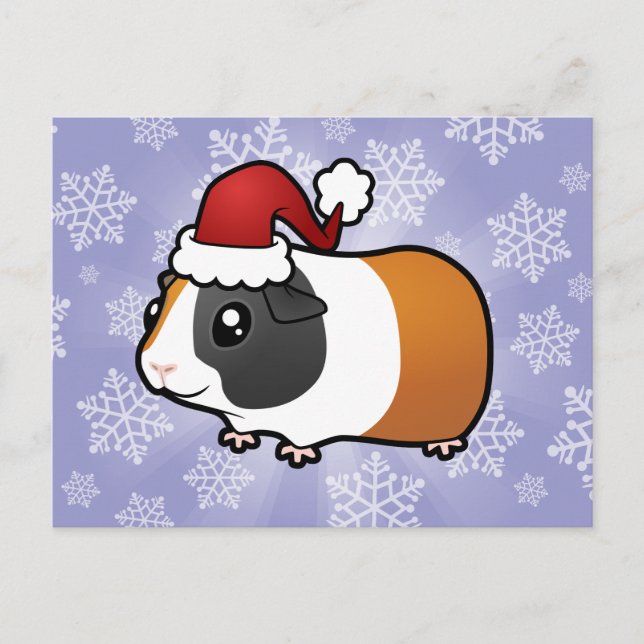 Postal Festiva Christmas Guinea Pig (smooth hair) (Anverso)