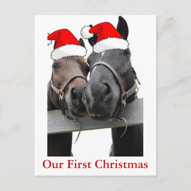 Postal Festiva Christmas Horses (Anverso)