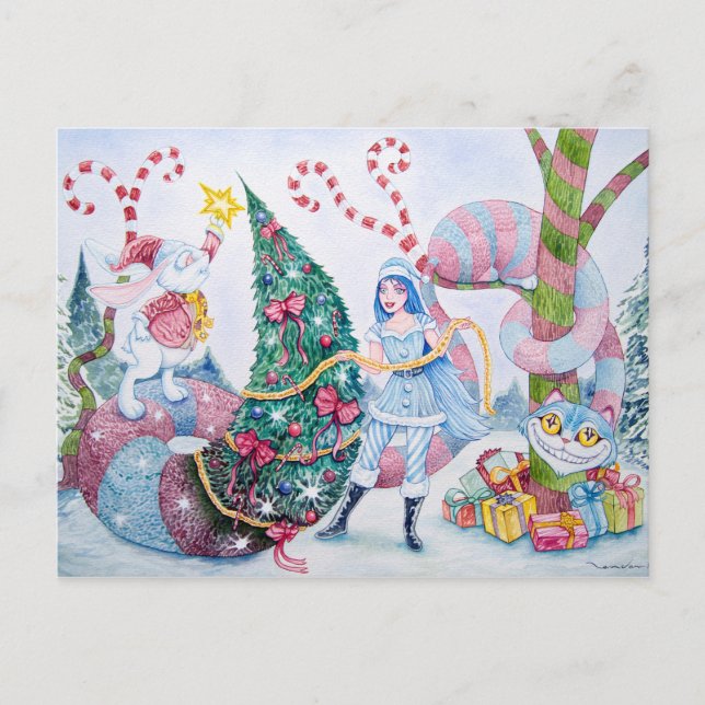 Postal Festiva "Christmas in Wonderland" Postcard (Anverso)