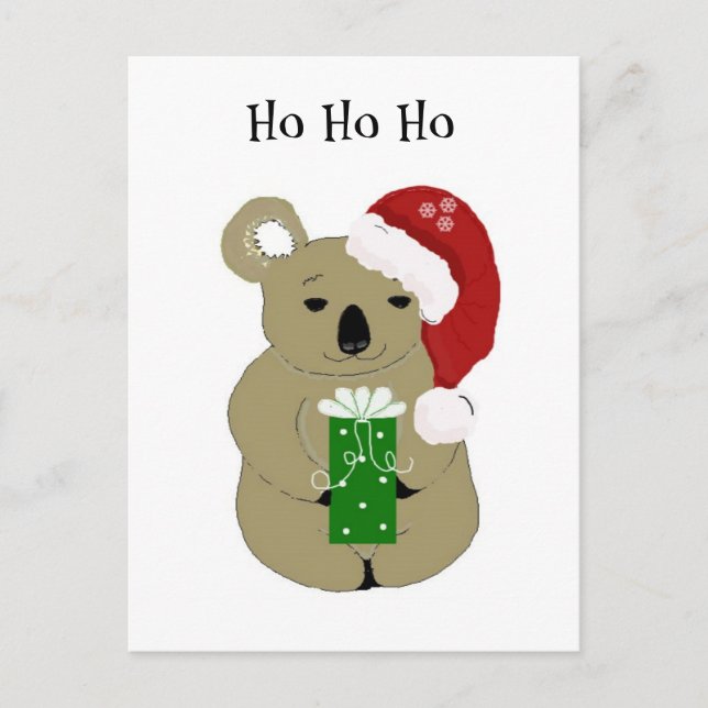 Postal Festiva Christmas Koala Bear (Anverso)