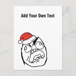 Postal Festiva Christmas Le Me Memes Troll Mad Custom EDITABLE