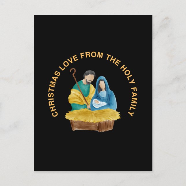POSTAL FESTIVA CHRISTMAS LOVE FROM THE HOLY FAMILY (Anverso)