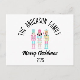 Postal Festiva Christmas Nutcracker Pastel Personalized Name