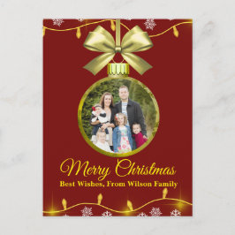 Postal Festiva Christmas Ornament Holiday Photo Card