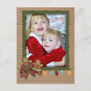 Postal Festiva Christmas photo frame on cardboard