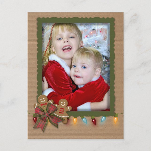 Postal Festiva Christmas photo frame on cardboard (Anverso)