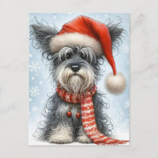 Postal Festiva Christmas Schnauzer