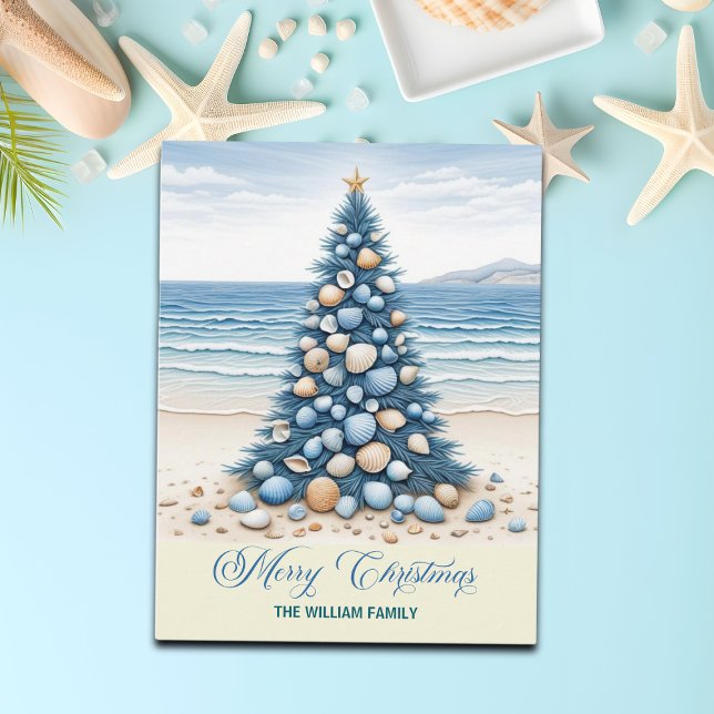 Postal Festiva Christmas Tree Beach Merry Christmas (Subido por el creador)