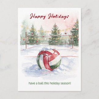 Postal Festiva Christmas Volleyball Holiday Greeting Cards