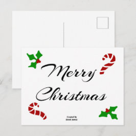 Postal Festiva Christmas Wishes Postcard