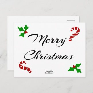 Postal Festiva Christmas Wishes Postcard
