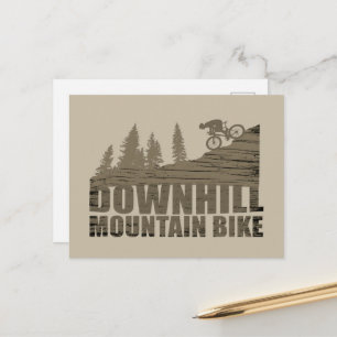 Postal Festiva Ciclismo de montaña cuesta abajo en MTB