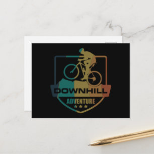 Postal Festiva Ciclismo de montaña cuesta abajo en MTB