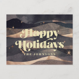 Postal Festiva Cielo invernal nocturno estrellado moderno elegant