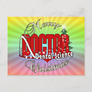 Postal Festiva Ciencia dental de navidades