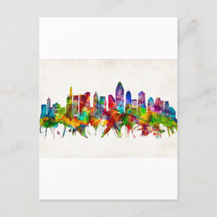 Postal Festiva Cincinnati Ohio Skyline