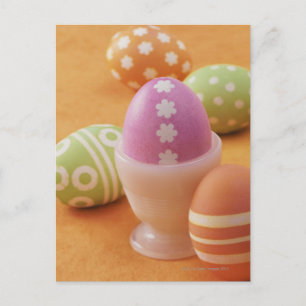 Postal Festiva Cinco huevos de Pascua