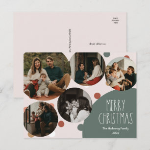 Postal Festiva Cinco Navidades del Punto Verde del Boho Polka