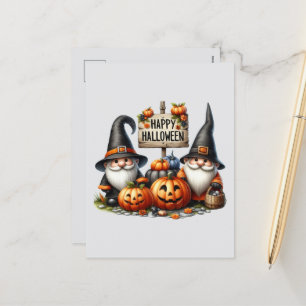 Postal Festiva Cine Happy Halloween gnome