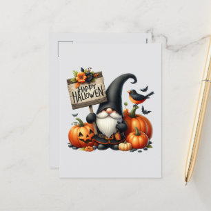 Postal Festiva Cine Happy Halloween gnome