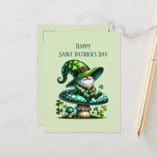 Postal Festiva Cine Happy Saint Patrick's Day gnome