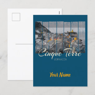 Postal Festiva Cinque Terre Vernazza