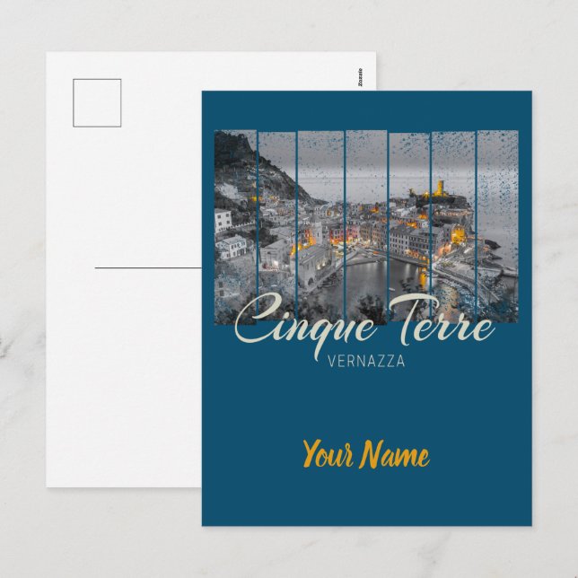 Postal Festiva Cinque Terre Vernazza (Anverso / Reverso)